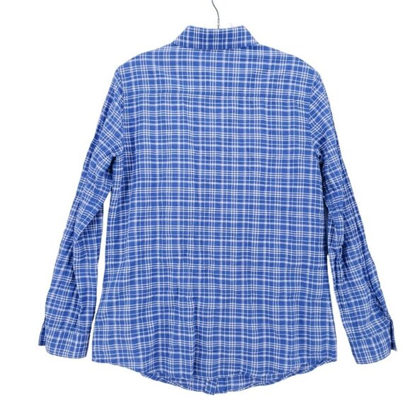 J. McLaughlin Women’s Blue Plaid Cotton Spandex Plaid Button Down Shirt SMALL - Picture 3 of 5